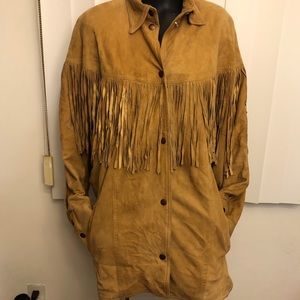 Vintage 1980s Neiman Marcus Suede Fringe Jacket